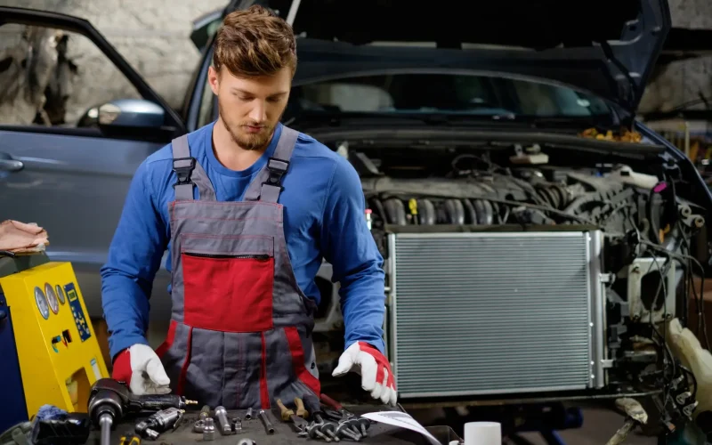 Mechanic in a workshop